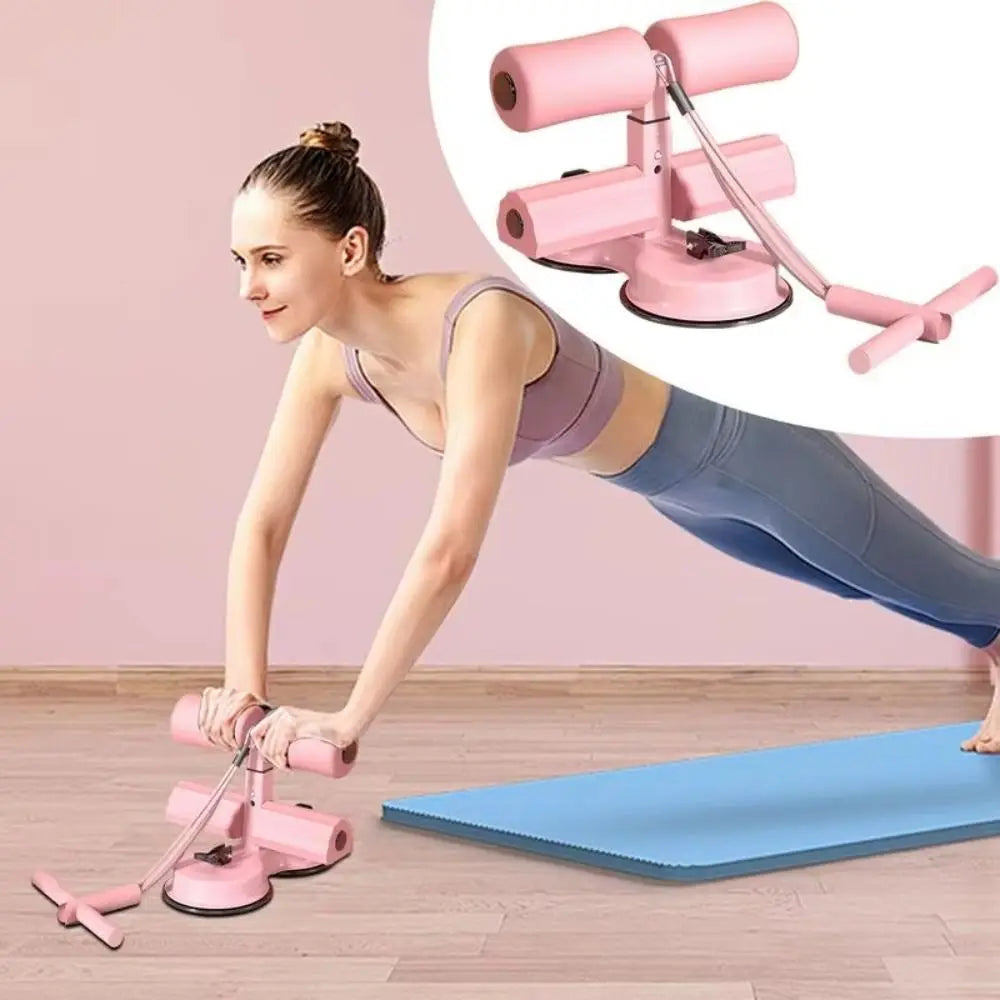 with Resistance Band Sit-up Assistive Bar Ankle Support Enhanced Safety Fitness Situp Equipment Suction Cup Type