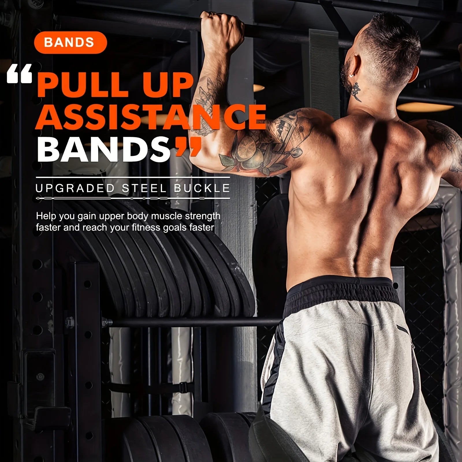 Pull Up Assistance Bands Set Heavy Duty Resistance Strap Pull-ups Assist for Men Women Hanging Training Upper Body Stretching