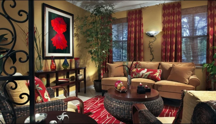 Kırmızı Oturma Odası Dekorasyonunda İddialı Tonlar2