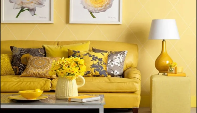 Sarı Oturma Odası Dekorasyonu13