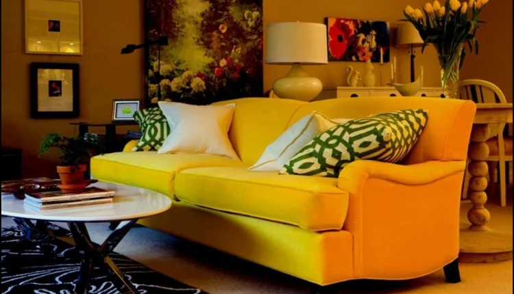 Sarı Oturma Odası Dekorasyonu18