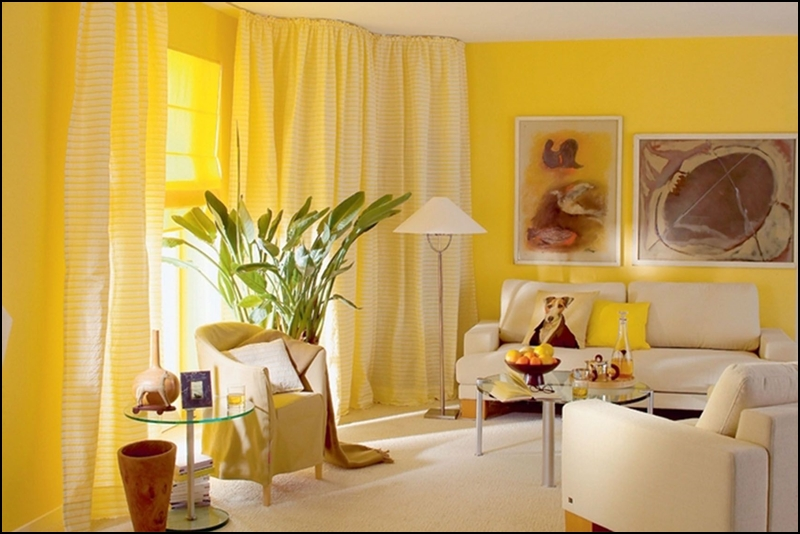 Sarı Oturma Odası Dekorasyonunun Özellikleri